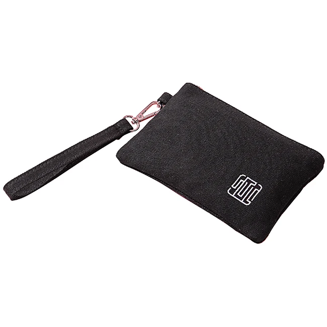 Fashion Promotional Gfit Zipper Coin Bag Canvas Pouch Bag Customized Logo Printed Small Cotton Coin Purse