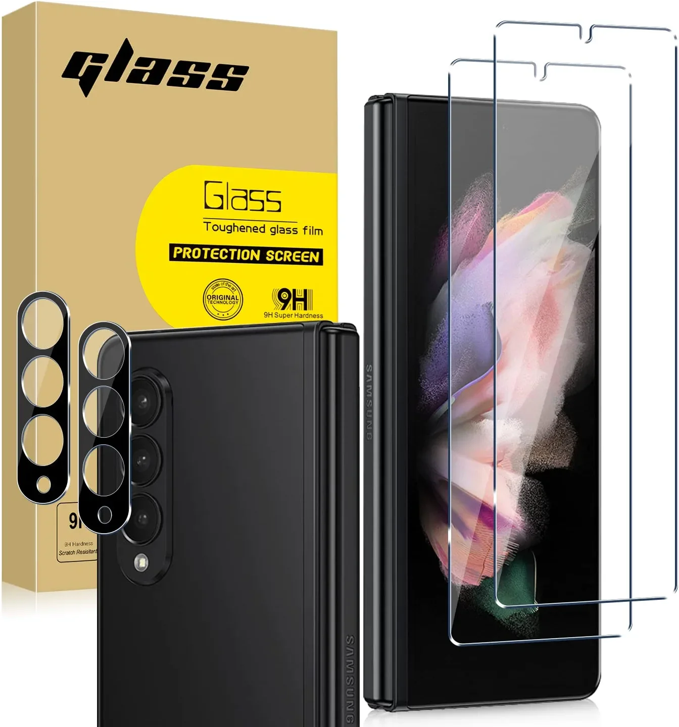 Anti Scratch 0.33MM 9H Hardness 2.5D HD Clear Screen Protector Tempered Glass Film for Samsung Galaxy Z Fold 4 Screen Protector
