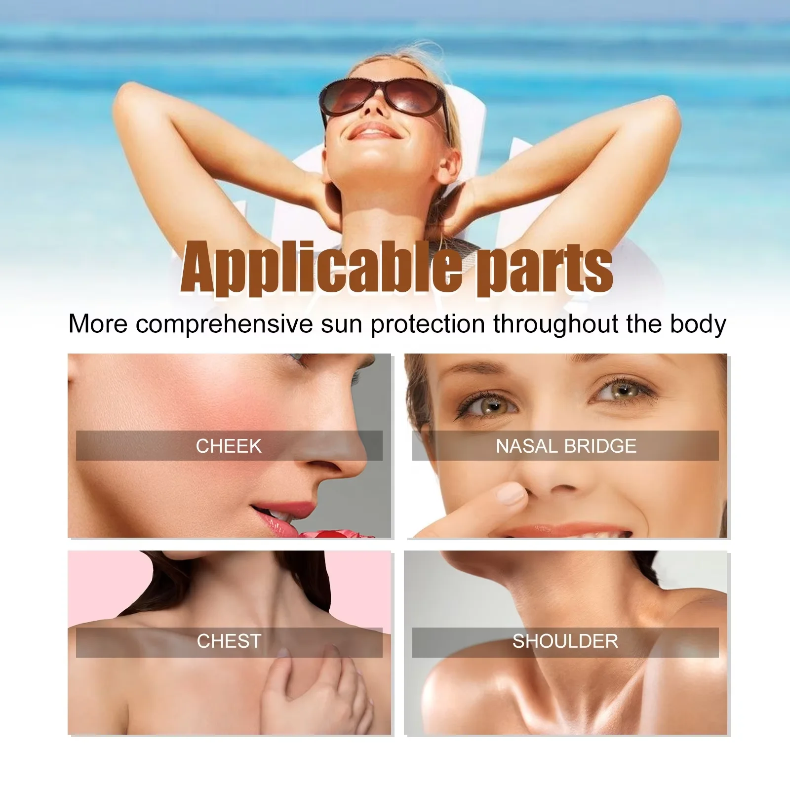 Private Label Fast Results Bronze Self Tanning Stick Fruit Scent Intensifying Tanning Stick For All Skin Types