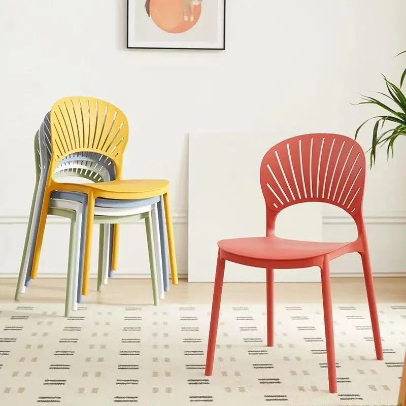 Best Selling Dining Room Furniture High Quality Dinning Chairs Stacking Chair Comfortable Full Plastic Home Furniture