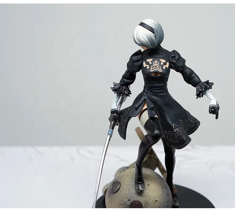 Figuras De Game Accessories NieR Automata YoRHa 2 B/YoRHa No. 9 Type Standing Awesome Pose Activity Figure
