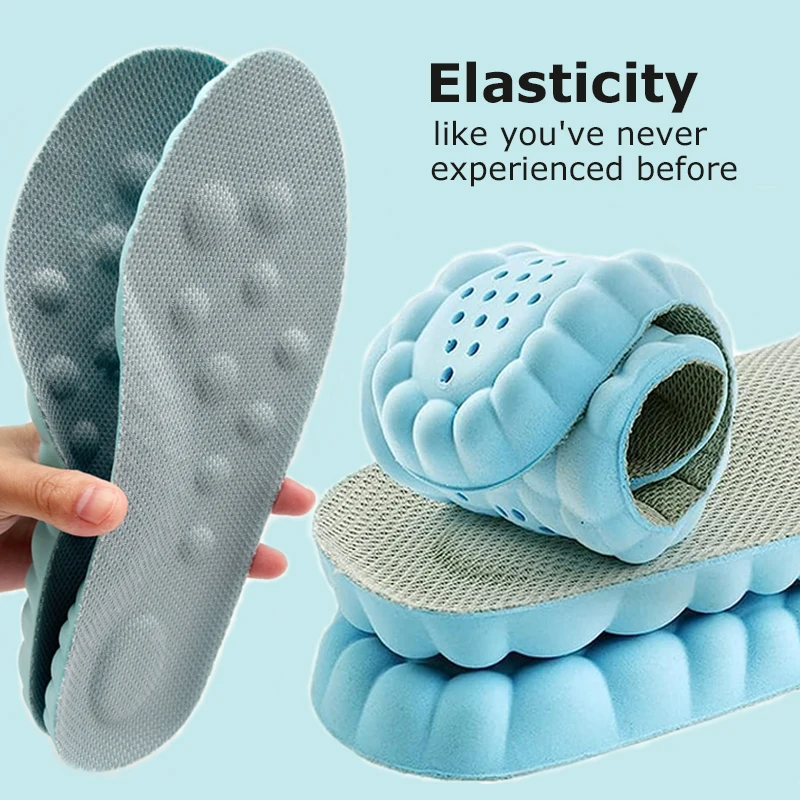 4D Cloud Technology Super Soft Comfort Insoles Foot Protection Cloud Feeling Insole U-Shape 4D Sports Memory Foam Insoles