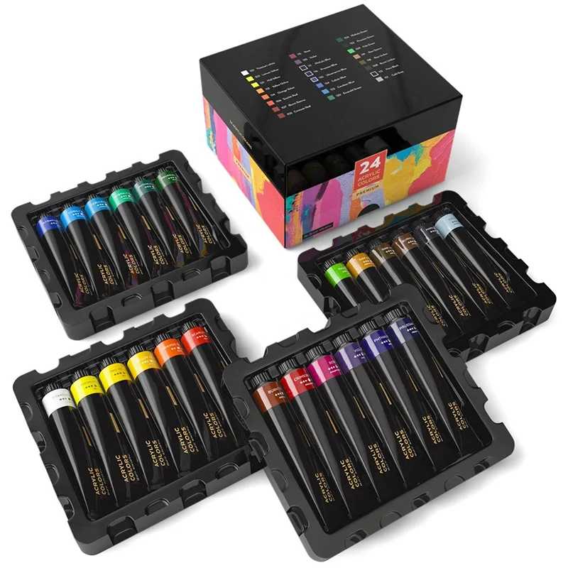 Wholesale Maries Gloss Acrylic Paint Set 24 Colors Free Shipping