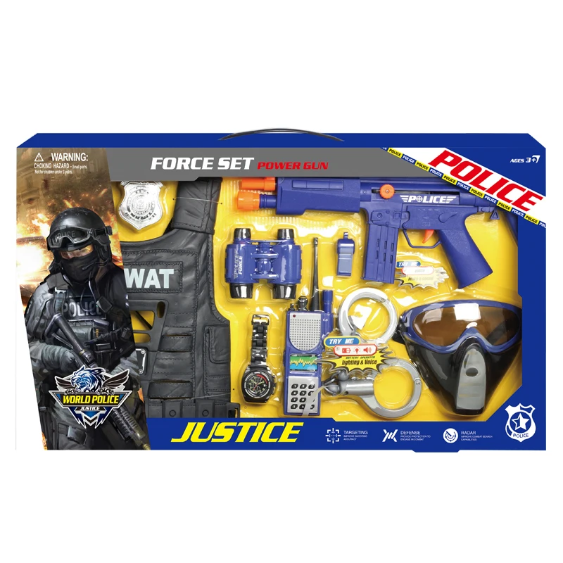 Лидер продаж, детские школьные развивающие игрушки, ролевые игры, комплект игрушек, ролевые полицейские игрушки с тканью