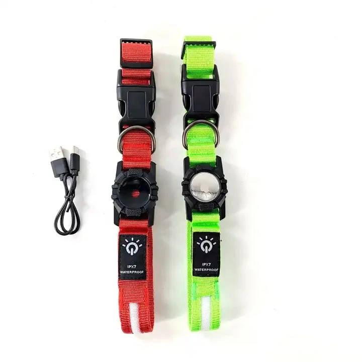 Direct Factory Hot Selling Adjustable LED Dog Collar Waterproof USB Rechargeable Light Up Dog Collar
