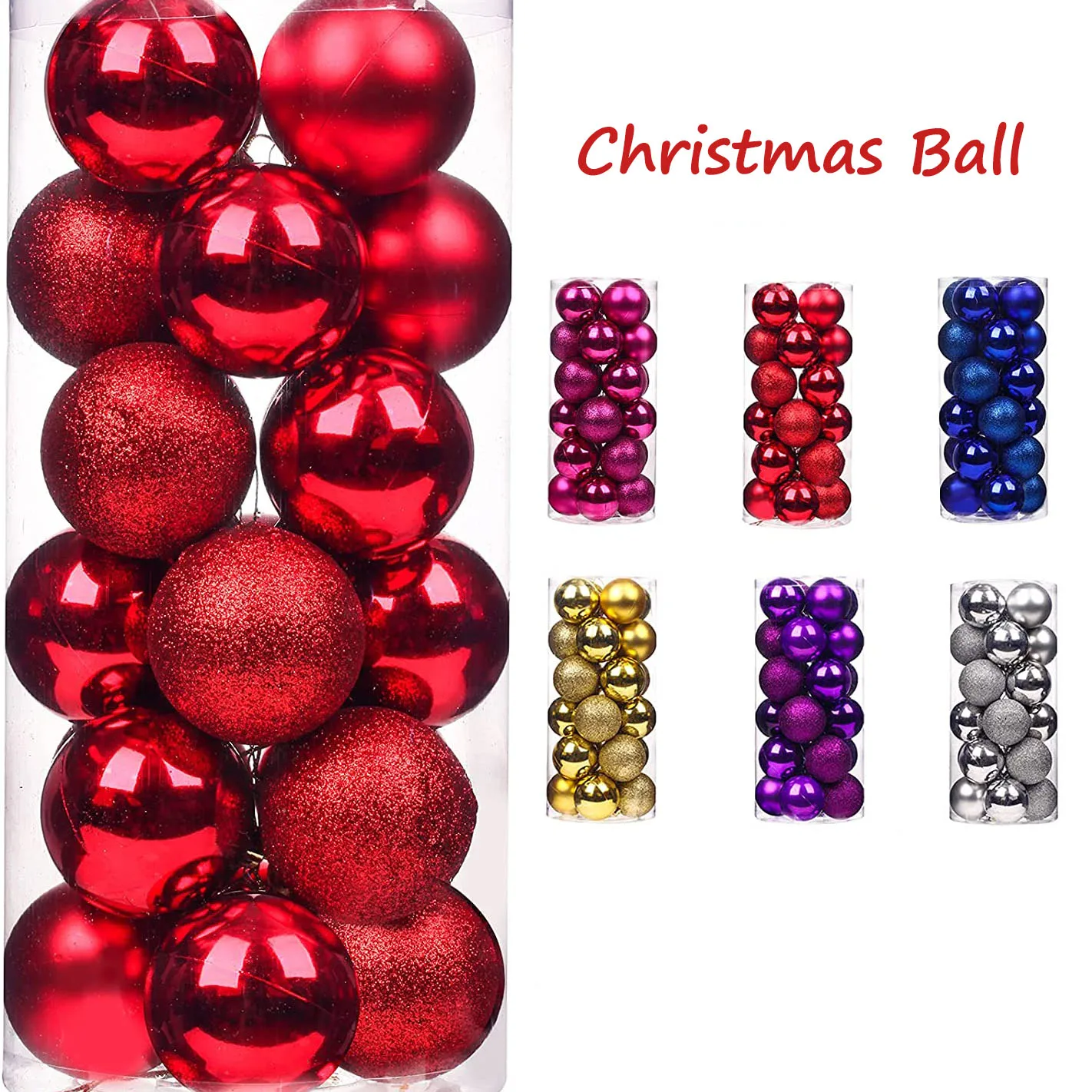 Home Holiday Party Garlands Wreaths Decor Hanging Ball Ornaments Shatterproof Decorations Christmas Tree Ball
