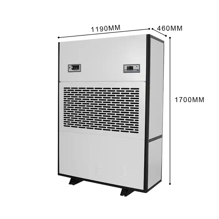 Hot selling Powerful Industrial Dehumidifier Professional Large Greenhouse Medical Dehumidifier with removable wheels