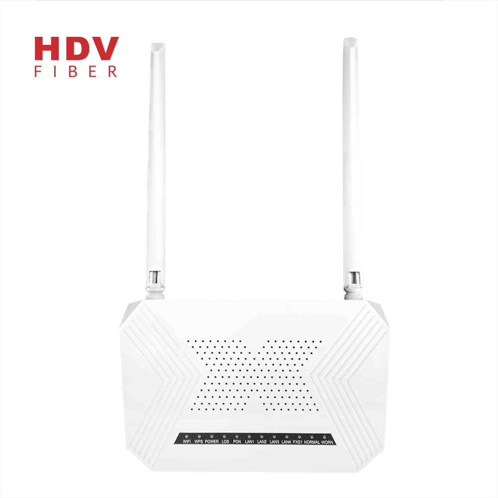 Shenzhen Manufacturer 1GE  3FE  1POTS  2.4G WIFI 2 Antenna FTTH FTTX Fiber Equipment  XPON GPON EPON moden onu