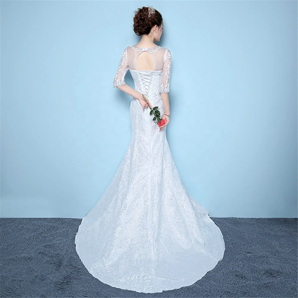 New Arrival Fish Tail Wedding Dress Plus Size Tail Bridal Satin Mermaid Bridal Gowns Bride Fashion Dresses