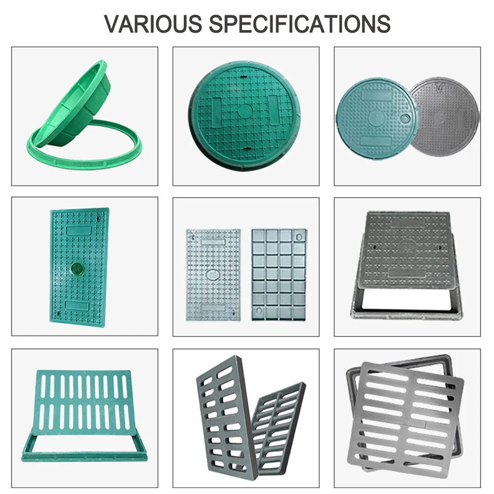 plastic manhole cover composite frp resin water covertank  hinged square manhole cover and frame