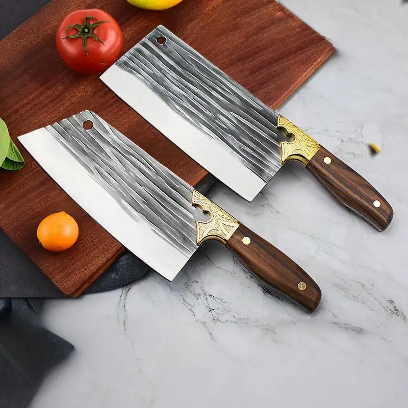 Morden Design 4Cr13 Stainless Steel Chinese Cleaver Meat Vegetables Slicing Knives