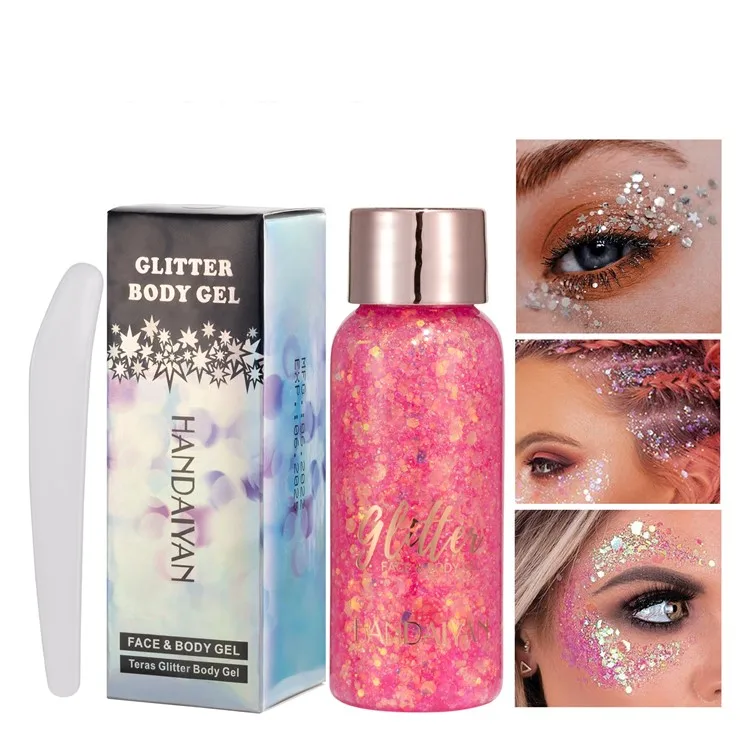 9Colors Private Label Diamond Jelly Shimmer Eyeshadow Body Face Glitter Theatrical Makeup Festival Party Cosmetics