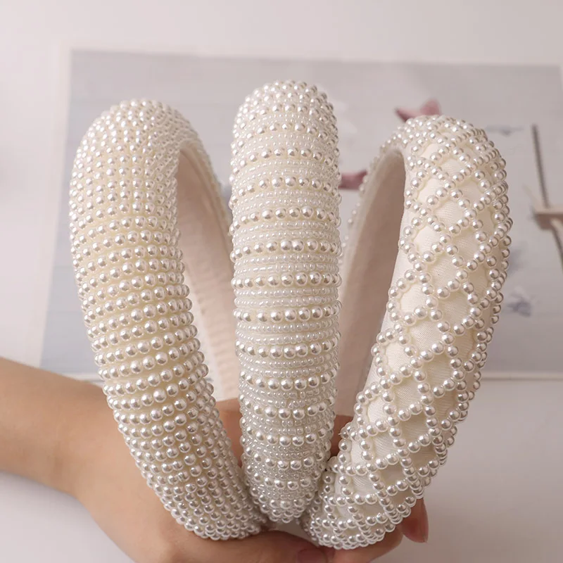 wholesale 2022 New design Rhinestone Headbands luxury headbands for women wedding hairband pearl bridal hair accessories