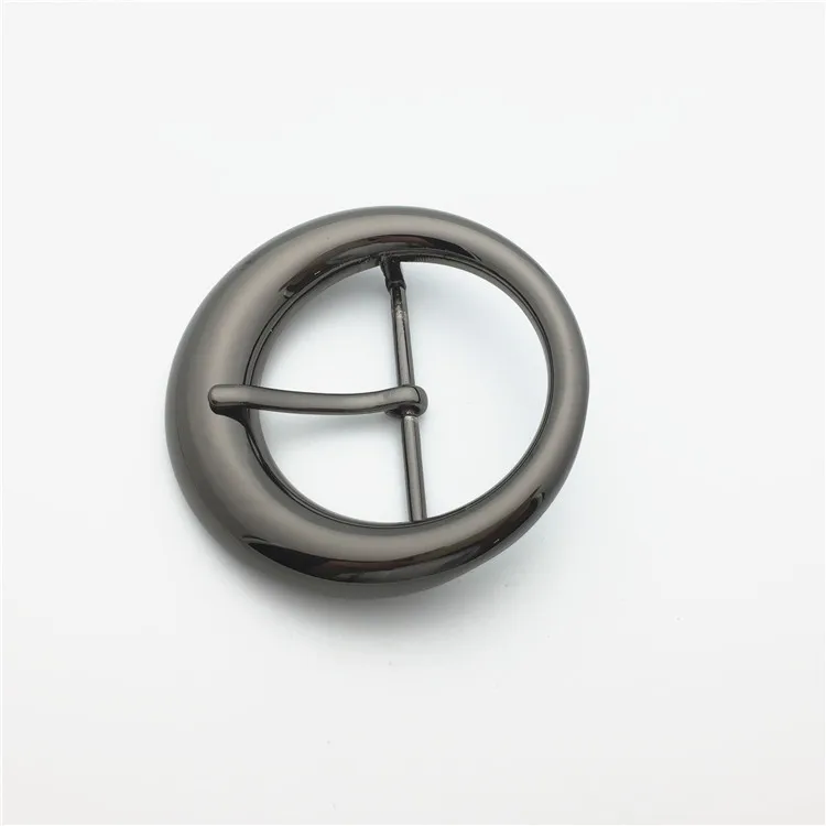 2023 New designs manufacturing  cheap 2 inch round belt buckles center bar belt buckles women