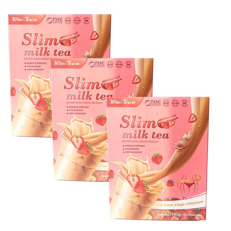 Y20 Factory OEM 14 days 28 day belly beauty body strawberry fruit flavored milk tea milkshake