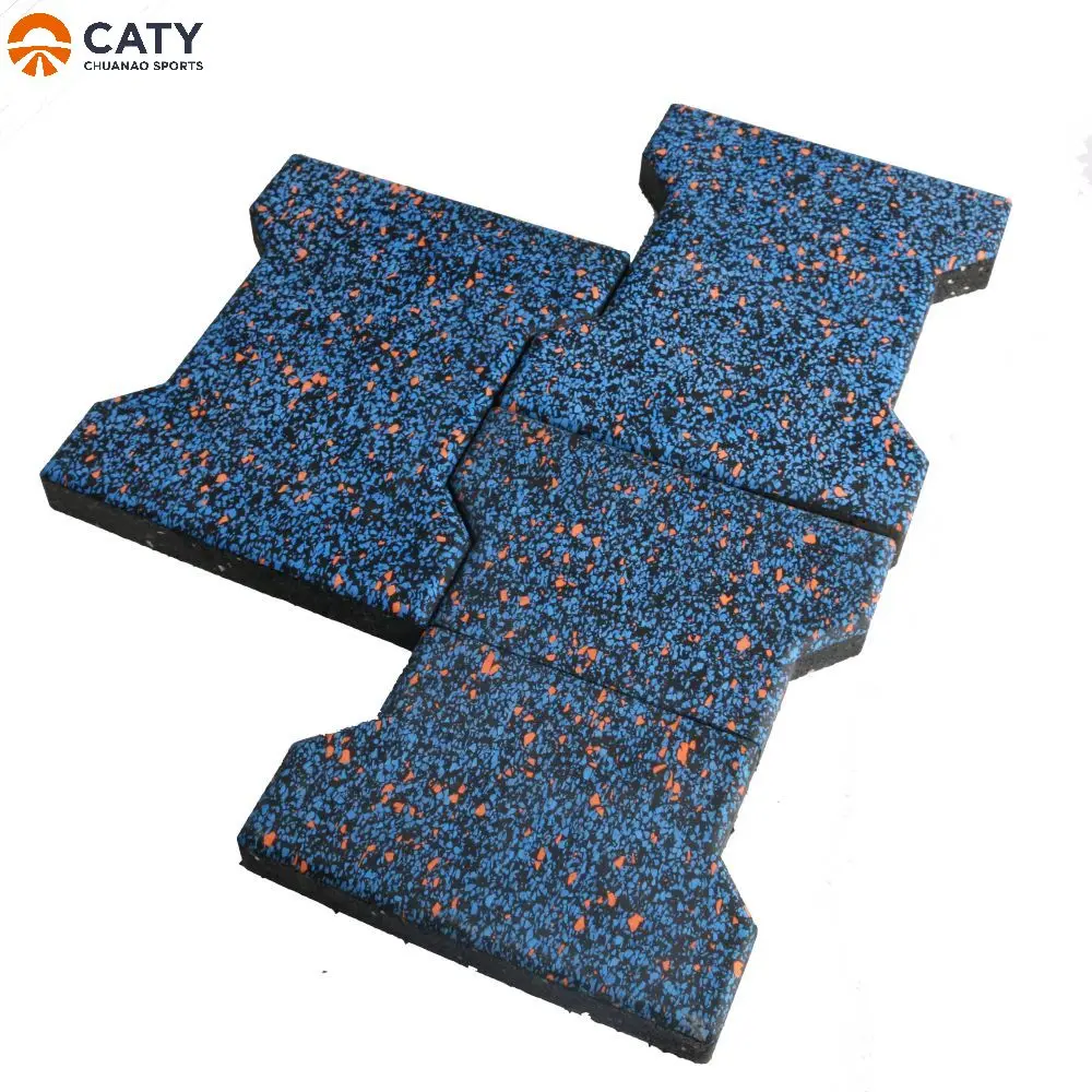 Cheap Price  Dog-bone Rubber pavers Indoor Outdoor High Elastic