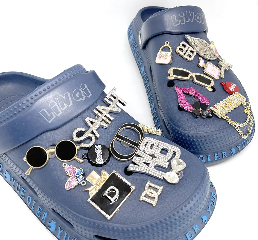 Лидер продаж, металлические украшения для обуви croc, украшения для обуви, подвески для обуви croc