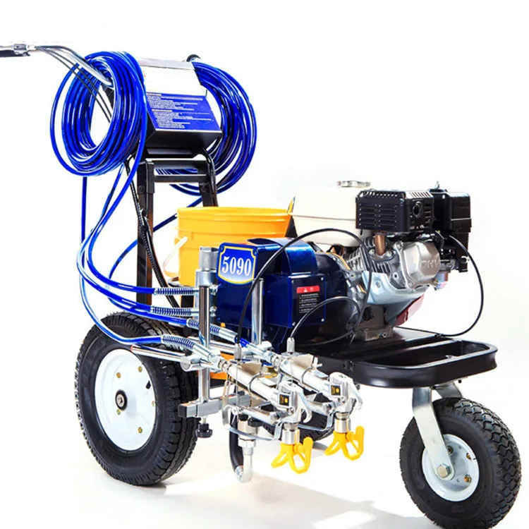 Self propelled road marking machine Cold spray paint marking equipment