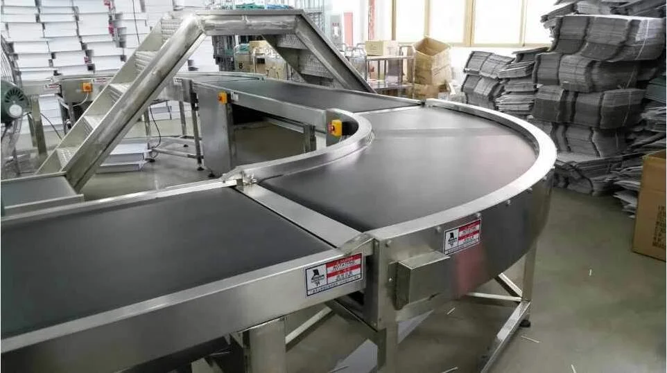 Food industry stainless steel conveyor belt with speed adjust