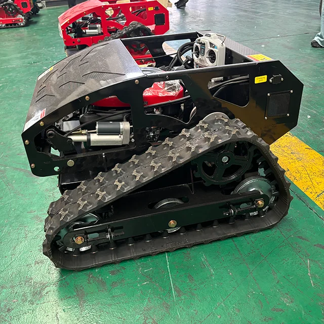 Remote Control Crawler Gas Lawn Mower Robot Small Robotic Garden Lawn Mower For Wasteland Mower