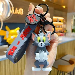 Bai Mao Global Hot Selling cute cartoon drip rubber genuine tom cat and mouse Jerry key chain