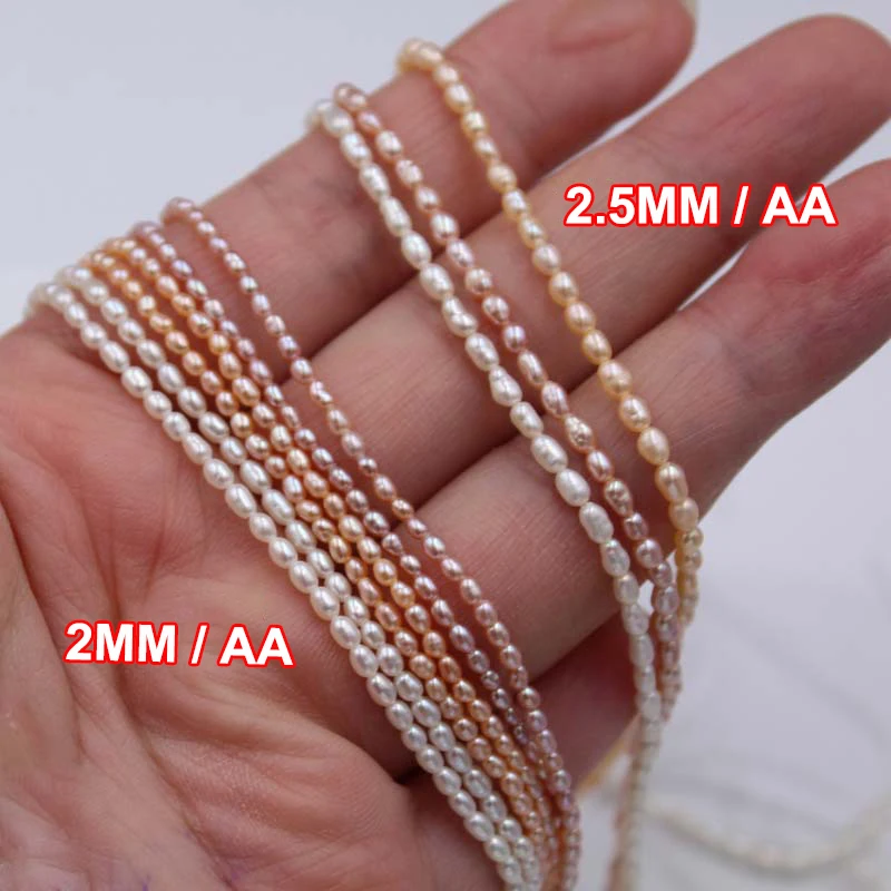 Wholesale Freshwater Pearl Chain White 2-3mm Millet Pearls for Jewelry Making