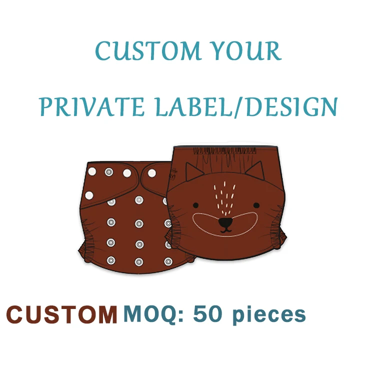 Wholesale pocket ecological reusable bamboo fiber washable baby cloth diapers with inserts