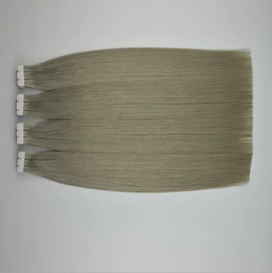 
Wholesale price factory Tianpai fashion remy virgin light color PU hair piece seamless hair extension glue human hair wigs 