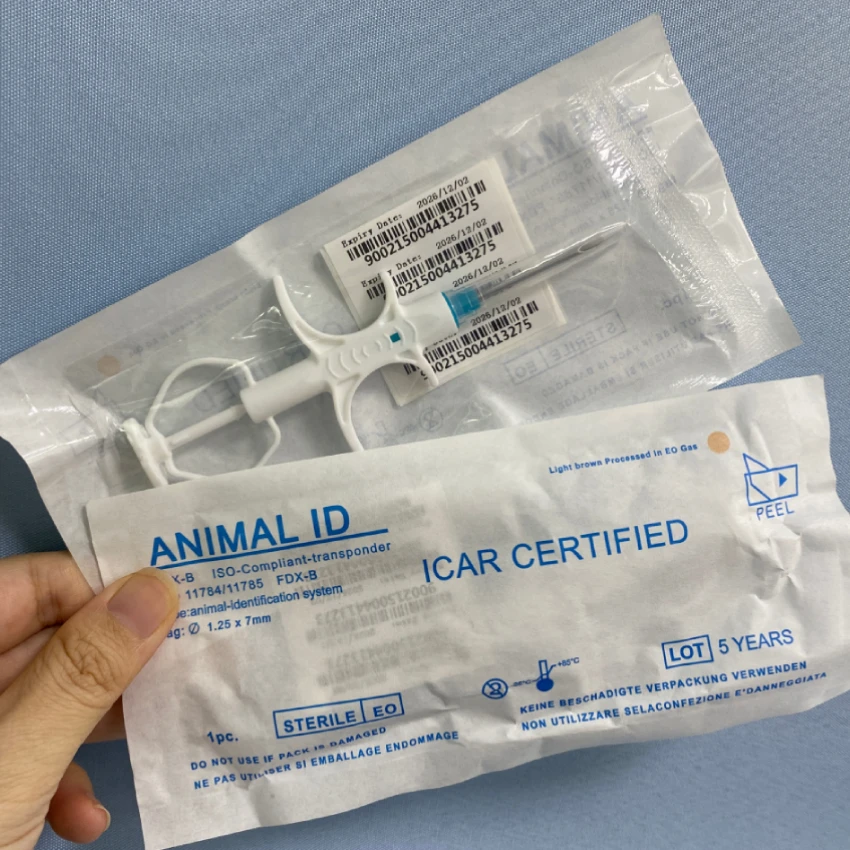 134.2KHz ICAR Pet Livestock Pigeon Laboratory Animal Tracking Identification RFID Tag Microchip Transponder Syringe