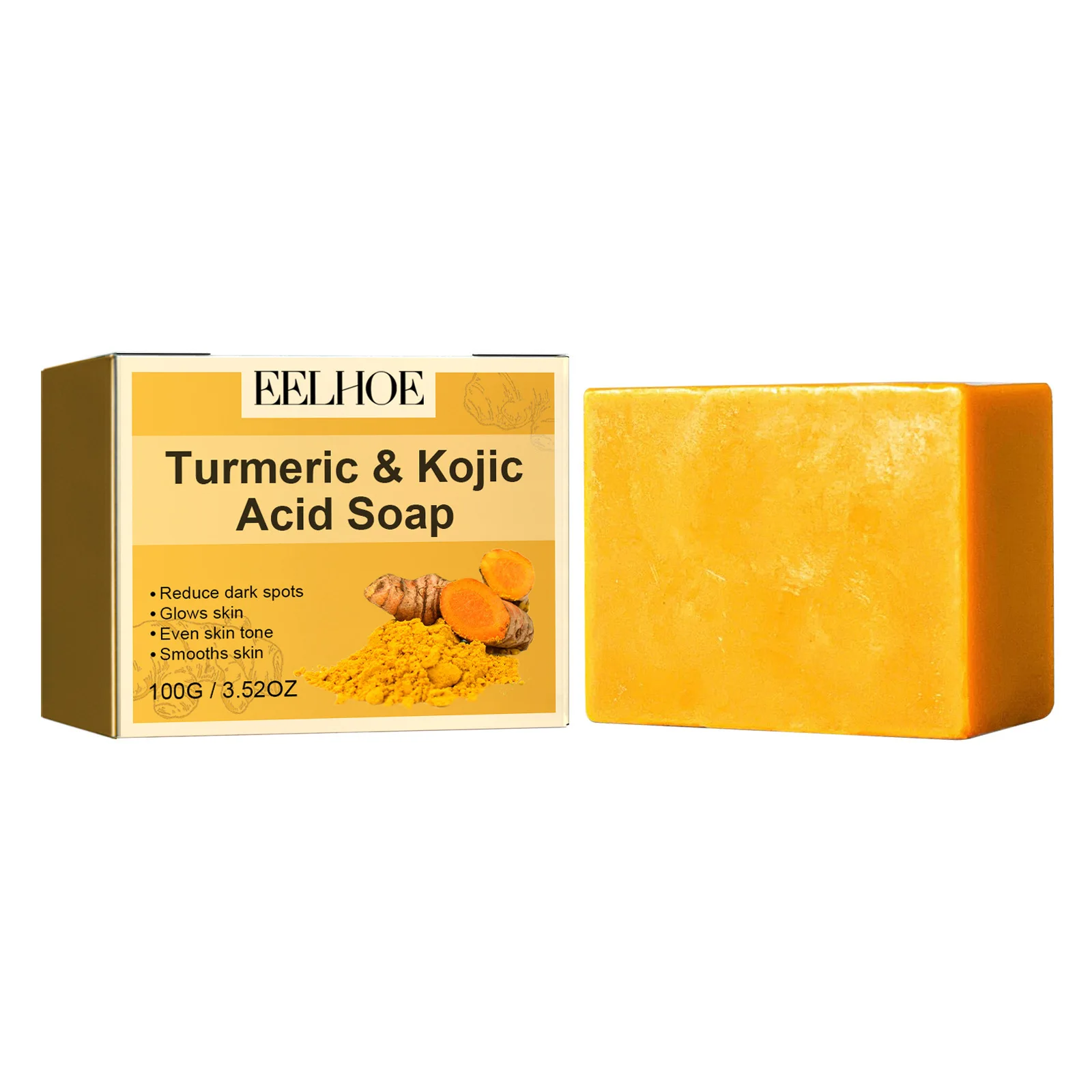 EELHOE Wholesale Gentle Cleansing, Facial Fade Spot Brightening Skin Brightening Moisturizing Curcuma Acid Soap