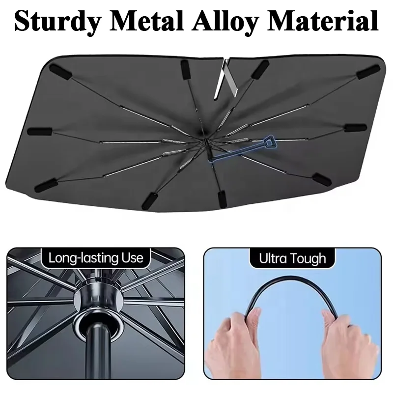 Upgrade 360° rotation handle Car Sunshade Front Window Windshield Umbrella Cover for SUV Tesla Model 3 Y Interior Accessories