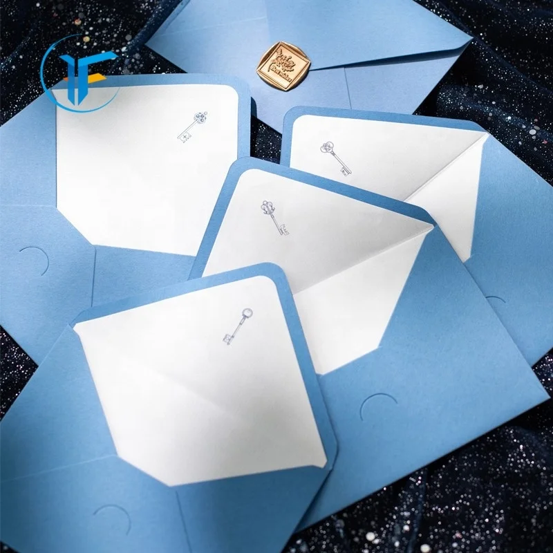 Custom printing cardboard envelopes gift packaging cmyk printing small gift envelopes