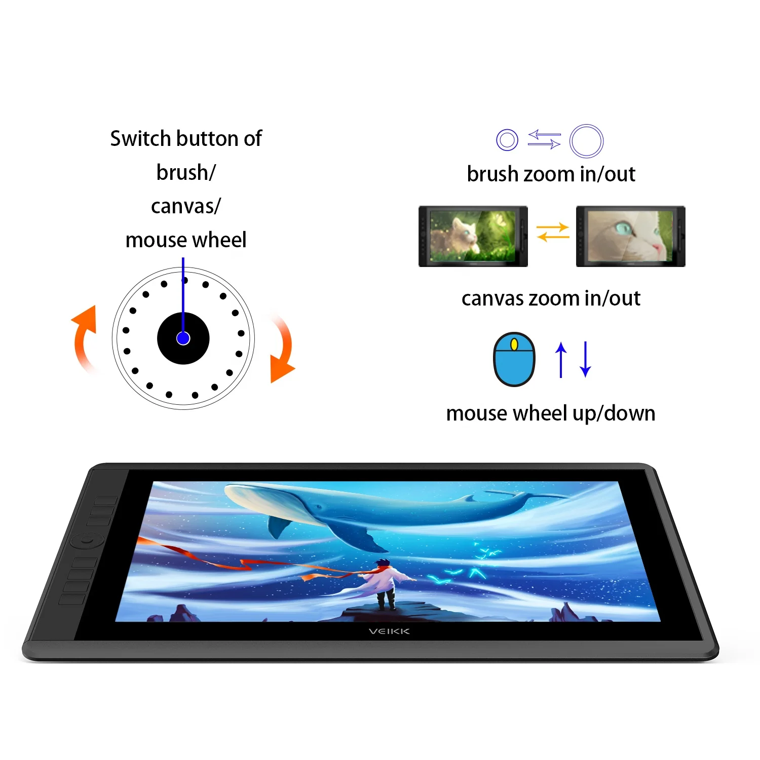 VK1560 Pro 15.6 Inch IPS Drawing Digital Pen Display for Artists On Sale