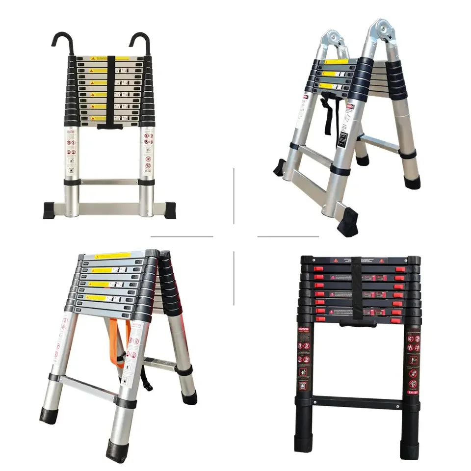 New Design 30cm 40cm Distance Retractable Cheap Low Price Aluminum Bamboo Telescopic Ladder