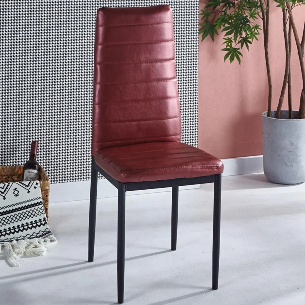 detachable fabric seat metal leg modern style  armless dining room chair