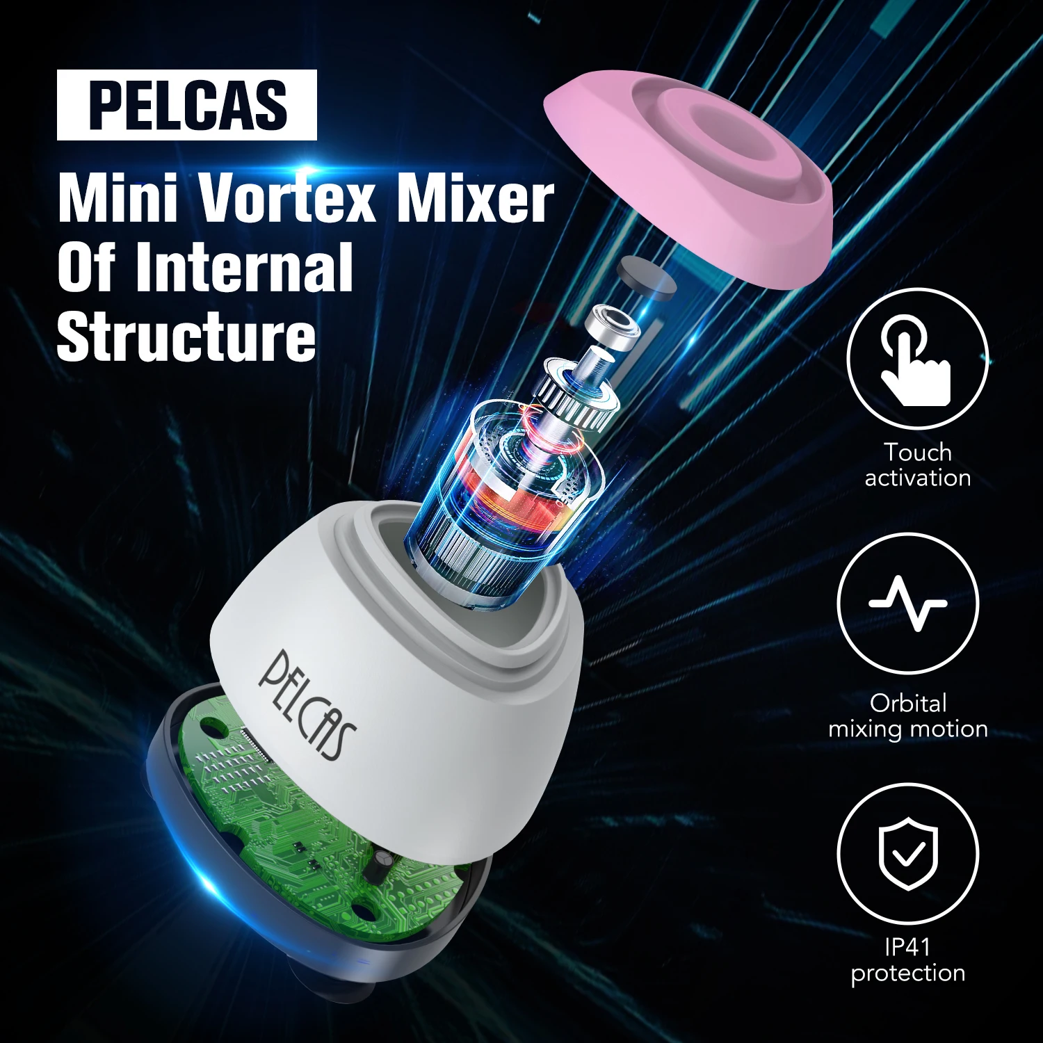 Home Renewable V1 3000rpm Smart Mini Tube Shaker Liquid Mixing Laboratory Vortex Mixer