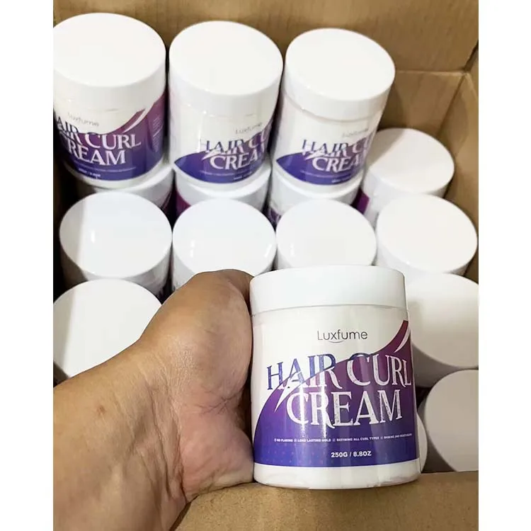 Luxfume Wholesale Anti Frizz Coconut Defining Curling Cream Curl Enhancers Cream For African Curly Hair