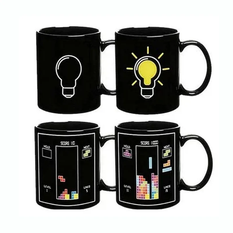 Best Gift for Children New 350ml Cartoon Heat Sensitive Changing Color Ceramic Milk Coffee Mug Drink Hot Water Cup