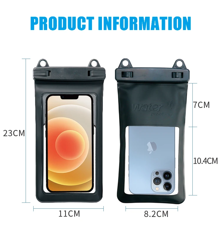 Customized logo water proof mobile phone cover for all phone waterproof mobile phone bags for iphone case