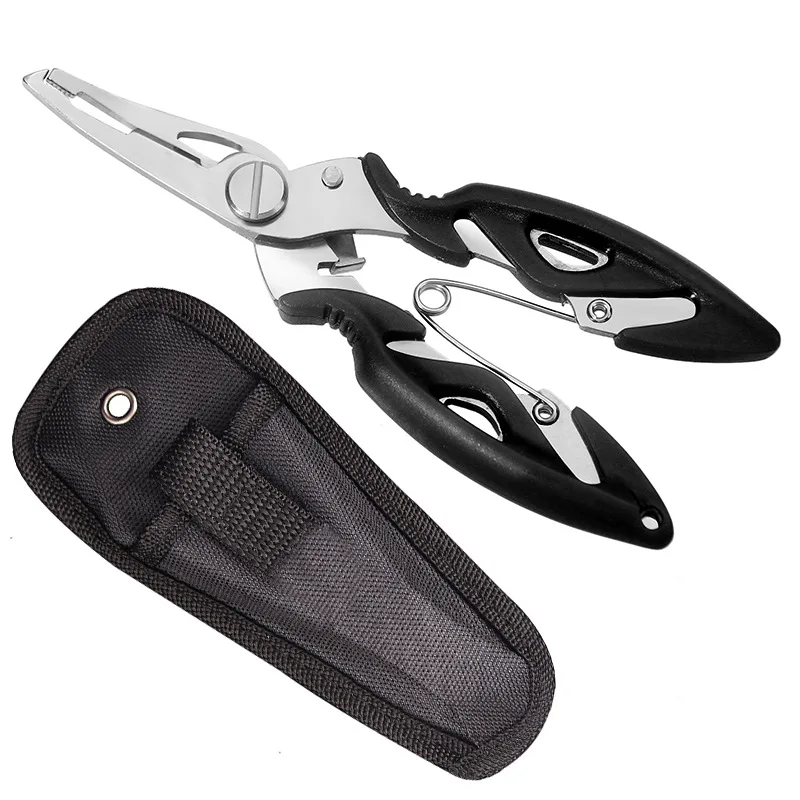 Stainless steel curved fishing pliers 5 colors Multifunctional lure clamp fishing tackle Fish Grip Lure Pliers Fishing Pliers