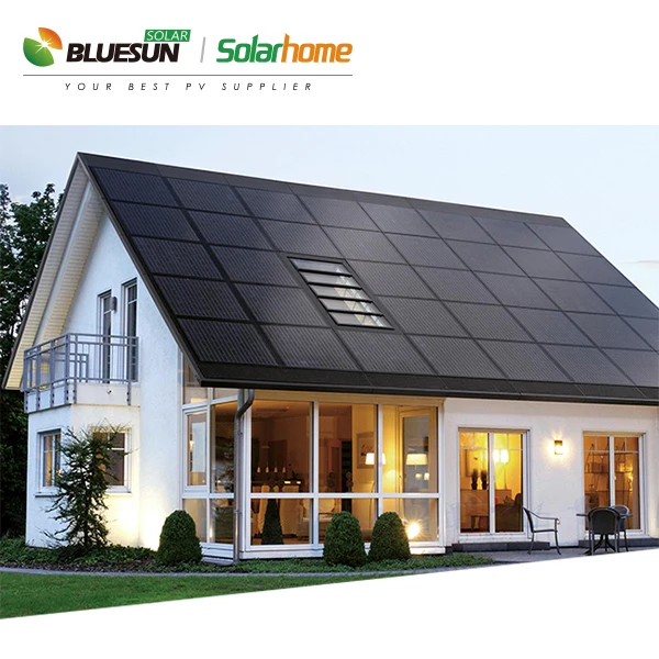  BLUESUN солнечные кровельные черепицы пластины черный PV Solar 110 Вт 80 новая перекрывающаяся солнечная панель 100 для сборного