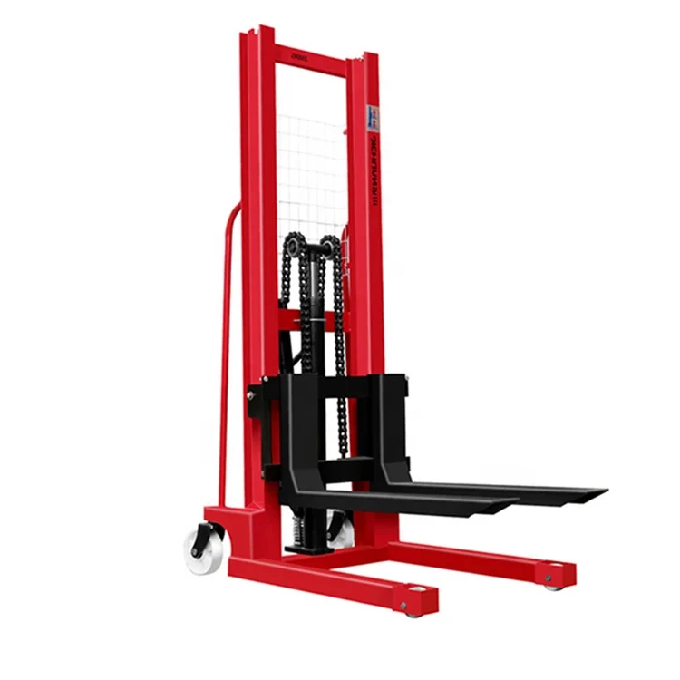 Hand Lift Hydraulic Forklift Truck Strong Load-Bearing Capacity Easy To Transport Movable Fork Manual Pallet Stacker 1000-2000kg