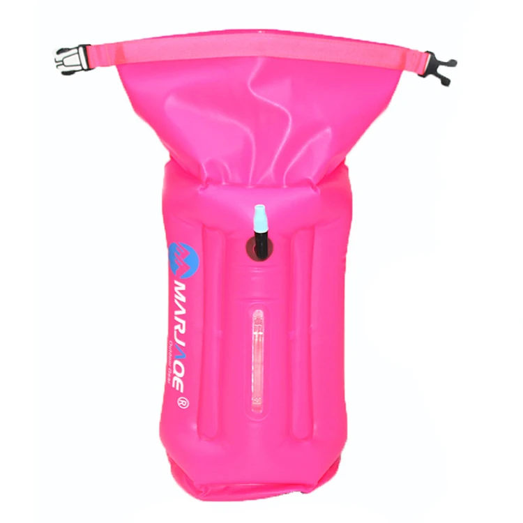 Inflatable Safety Float Adjustable Waist Belt Drybag Swim Buoy bagTriathletes Open Water Swimming Safe For Training Kayaking