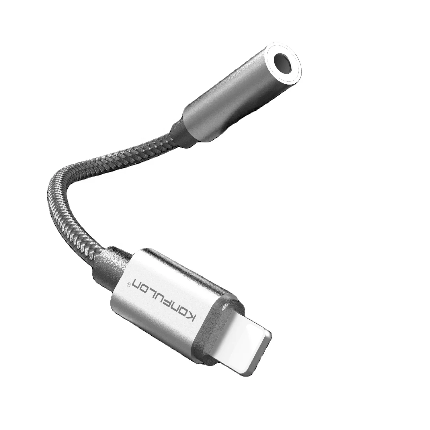 Konfulon Popular Products 2024 USB IOS To 3.5mm Music AUX Cable Jack Aux Audio Splitter Audio Play Music Converter For Ios phone