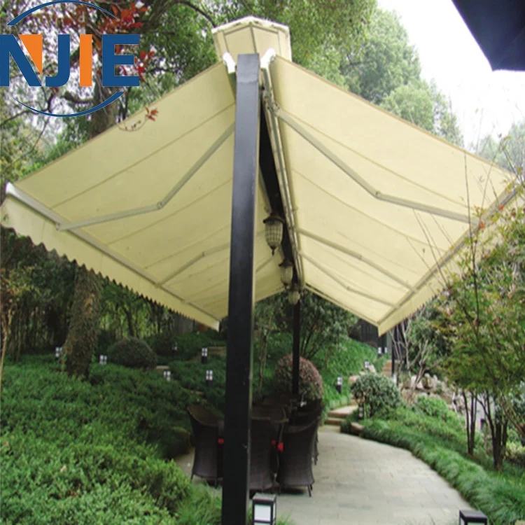 2022 China Manufacturer Newest 20x20ft Free Standing Double Sides Patio Retractable Awning