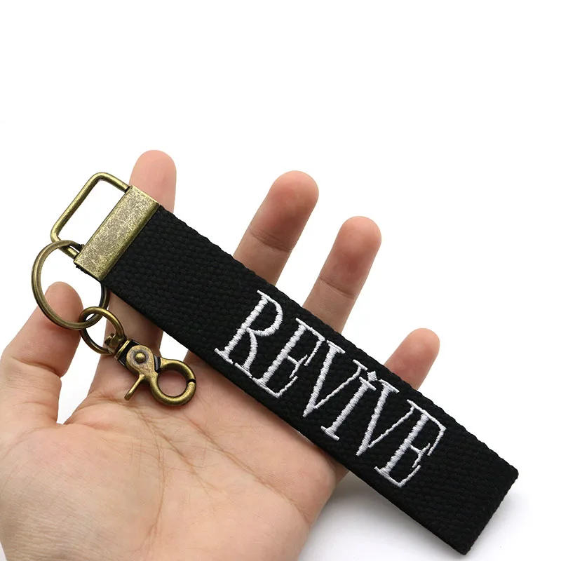 Beautiful Retro Backpack Charm Holder Souvenir Unique Stitching Wristlet Custom Logo Lanyard Keychain ring