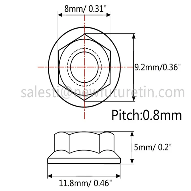China Factory Supply Titanium  M5 M6 M8 M10 M12 M14 M16 DIN6923 Titanium Nut Bolt