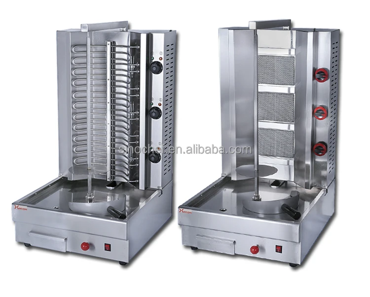 5 Burners Gas Chicken Shawarma Machine for Sale Churrasco Turkey Doner Kebab Maker