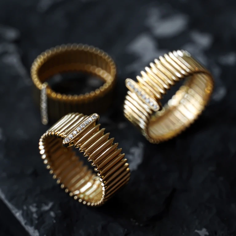 H & F Оригинальное 14k ТВЕРДОЕ ЗОЛОТО кольцо Nugget натуральный бриллиант 3 5 грамм большое золото крупные кольца ювелирные изделия для женщин Oem и Odm