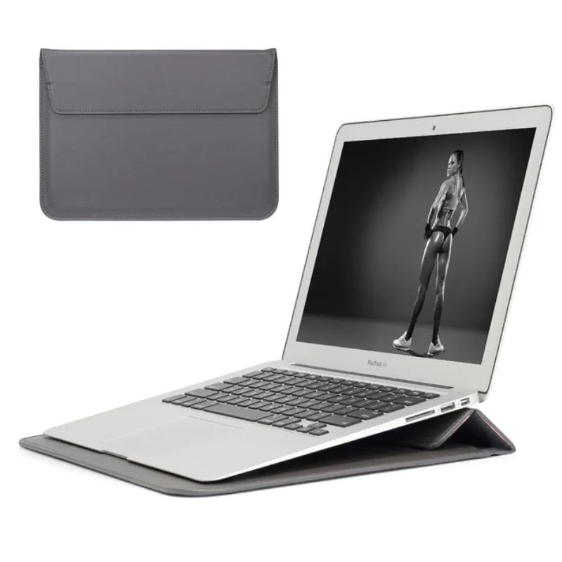 
2020 new style Portable briefcase Unisex Leather notebook Bag laptop stand cover For Xiaomi ASUS LENOVO Apple Macbook Huawei 